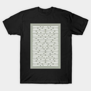 Sage green lines pattern T-Shirt
